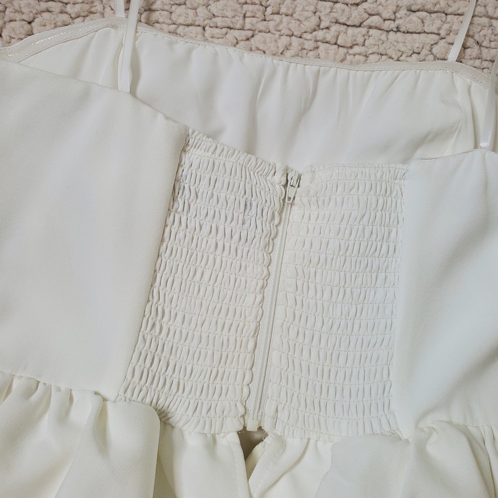 NWOT DO+BE Puffy Ruffles Strapless Top Size L Bubble Hem - Picture 12 of 16